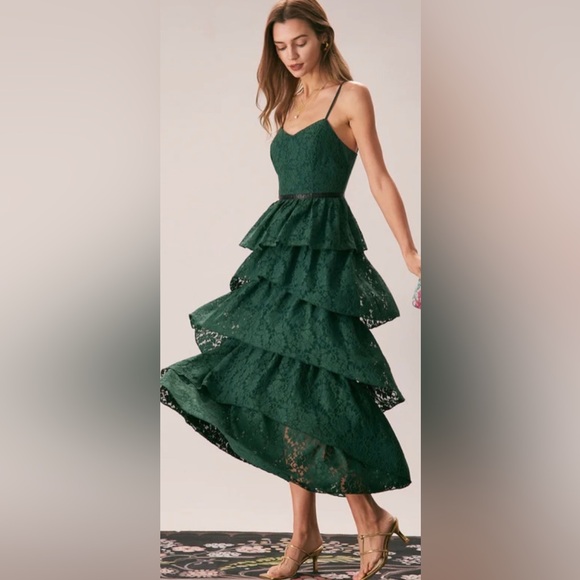 Sweetheart spaghetti strap lace maxi dress - Picture 3 of 14